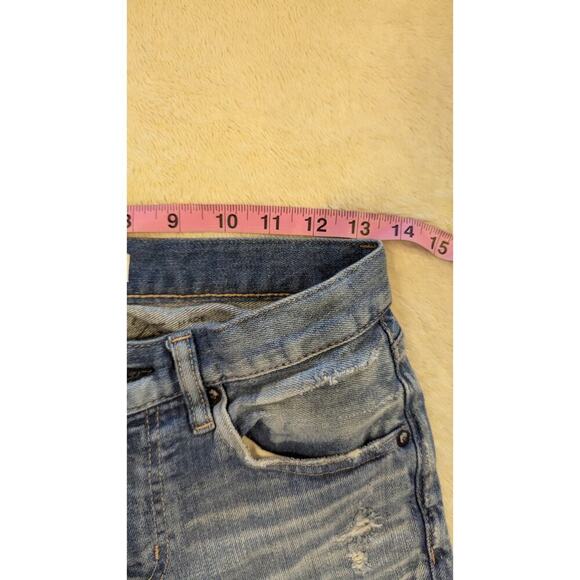 MOUSSY VINTAGE Howa Slim Skinny Distress High Waist Light Wash Size‎ 25 Jeans - Picture 6 of 8